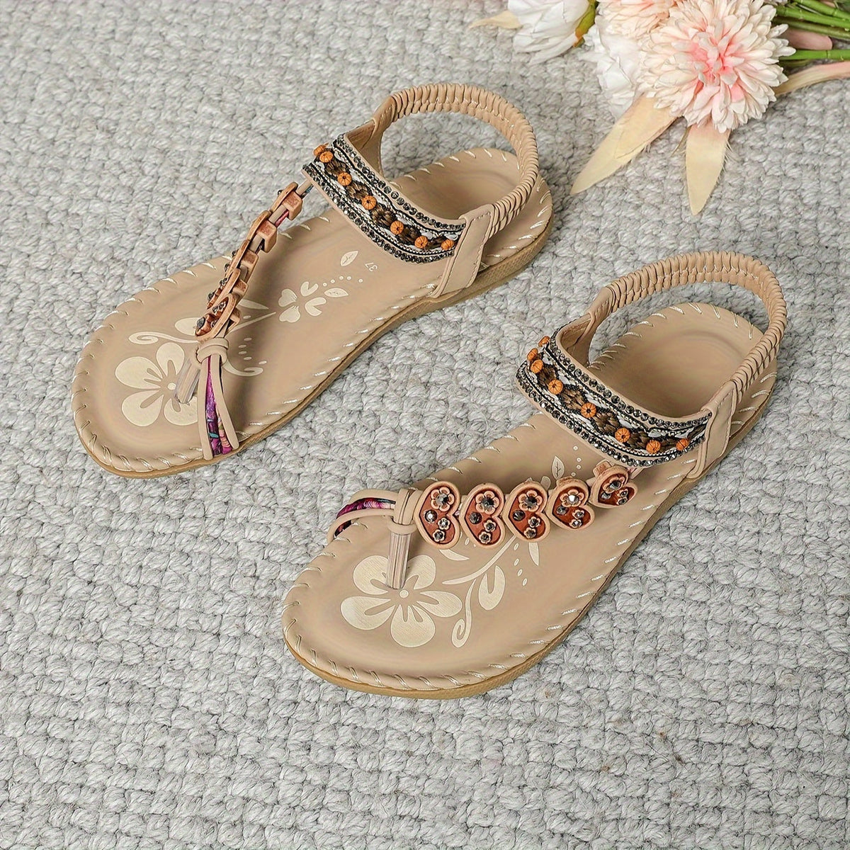 Grażyna | Damskie Letnie Ortopedyczne Sandały Boho