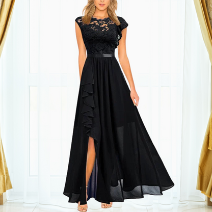 Natalia | Damskie Wieczorowa Asymetryczna Elegancka Sukienka Maxi