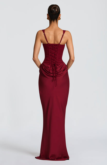 Liliana | Damskie Elegancka Drapowana Sukienka Wieczorowa