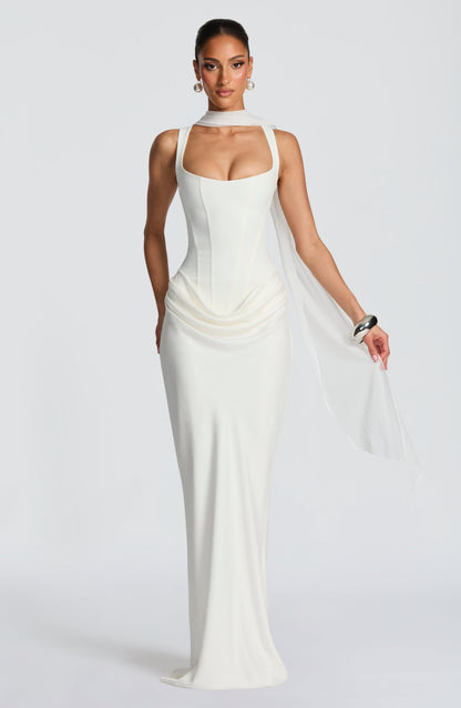 Liliana | Damskie Elegancka Drapowana Sukienka Wieczorowa