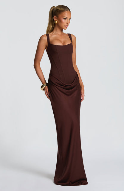 Liliana | Damskie Elegancka Drapowana Sukienka Wieczorowa