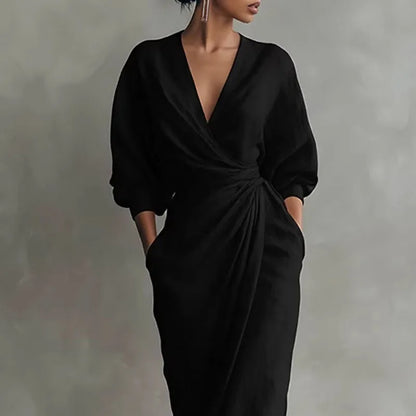 Wiktoria | Damskie Elegancka Sukienka Kopertowa V-neck