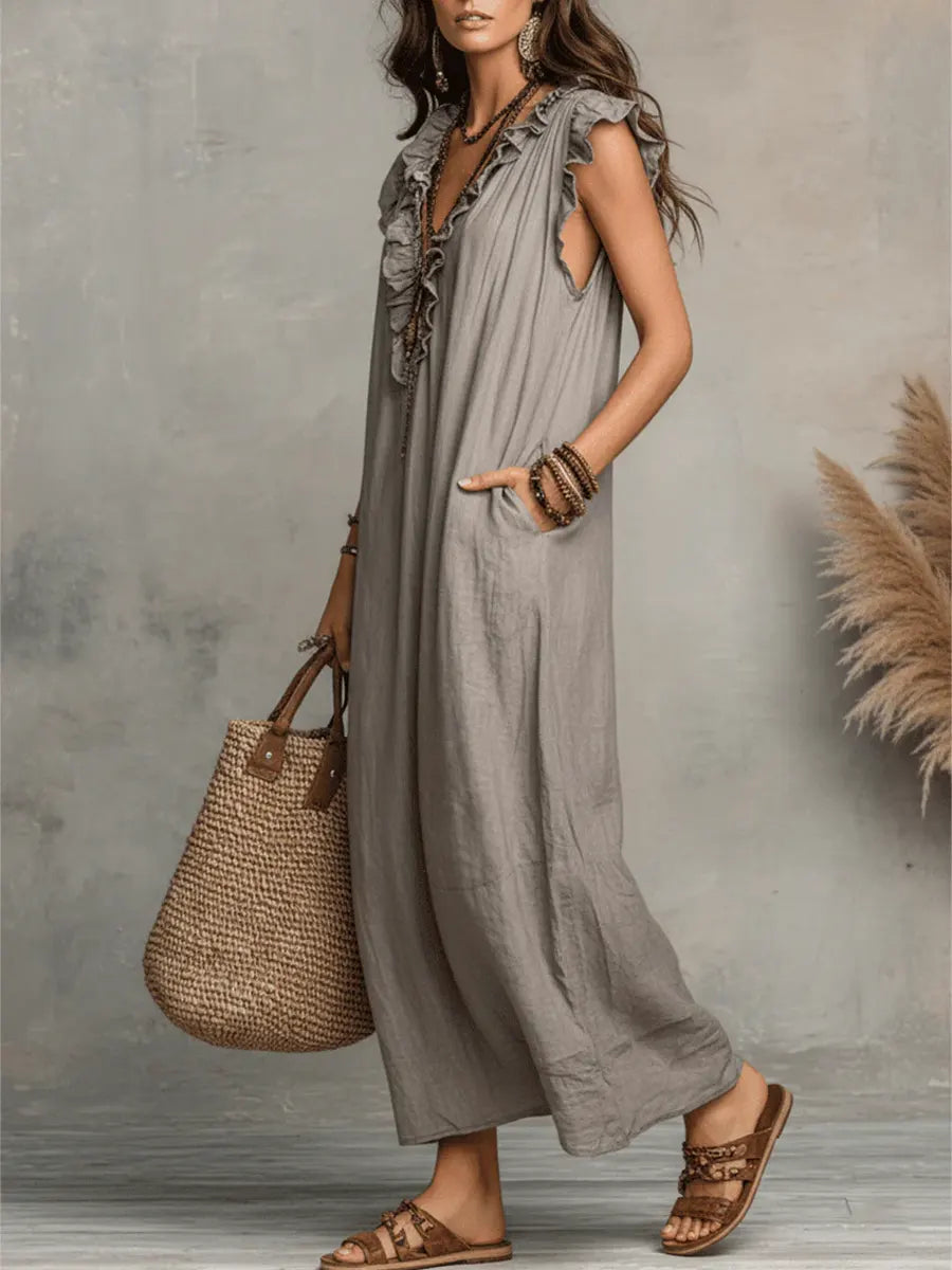 Amelia | Damskie Zwiewne Sukienka Maxi